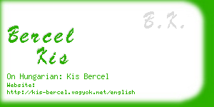 bercel kis business card